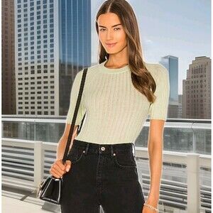 Intimately Free People Friday Morning Swit Tee in Green Size Small Boho